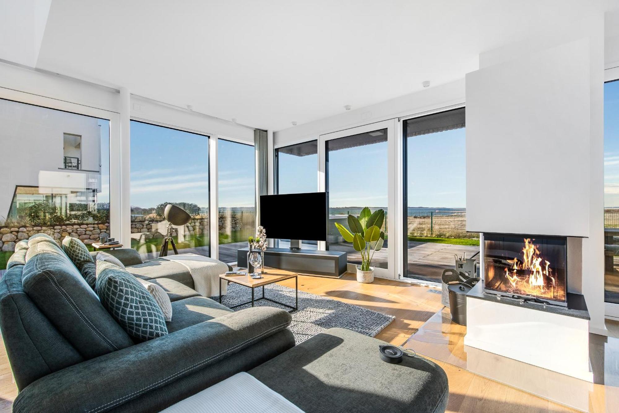 Villa King Erste Lage, Dachterrasse, Meerblick, Carport, Kamin, Sauna, Terrasse, Aussenrolllaeden Олпениц Екстериор снимка