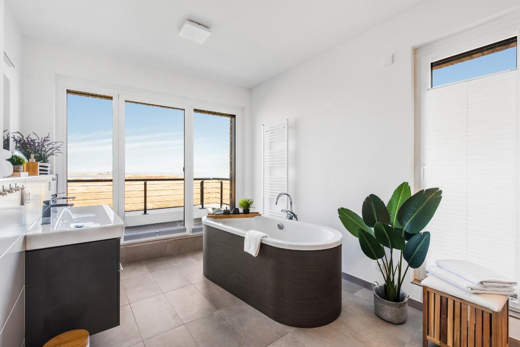 Villa King Erste Lage, Dachterrasse, Meerblick, Carport, Kamin, Sauna, Terrasse, Aussenrolllaeden Олпениц Екстериор снимка