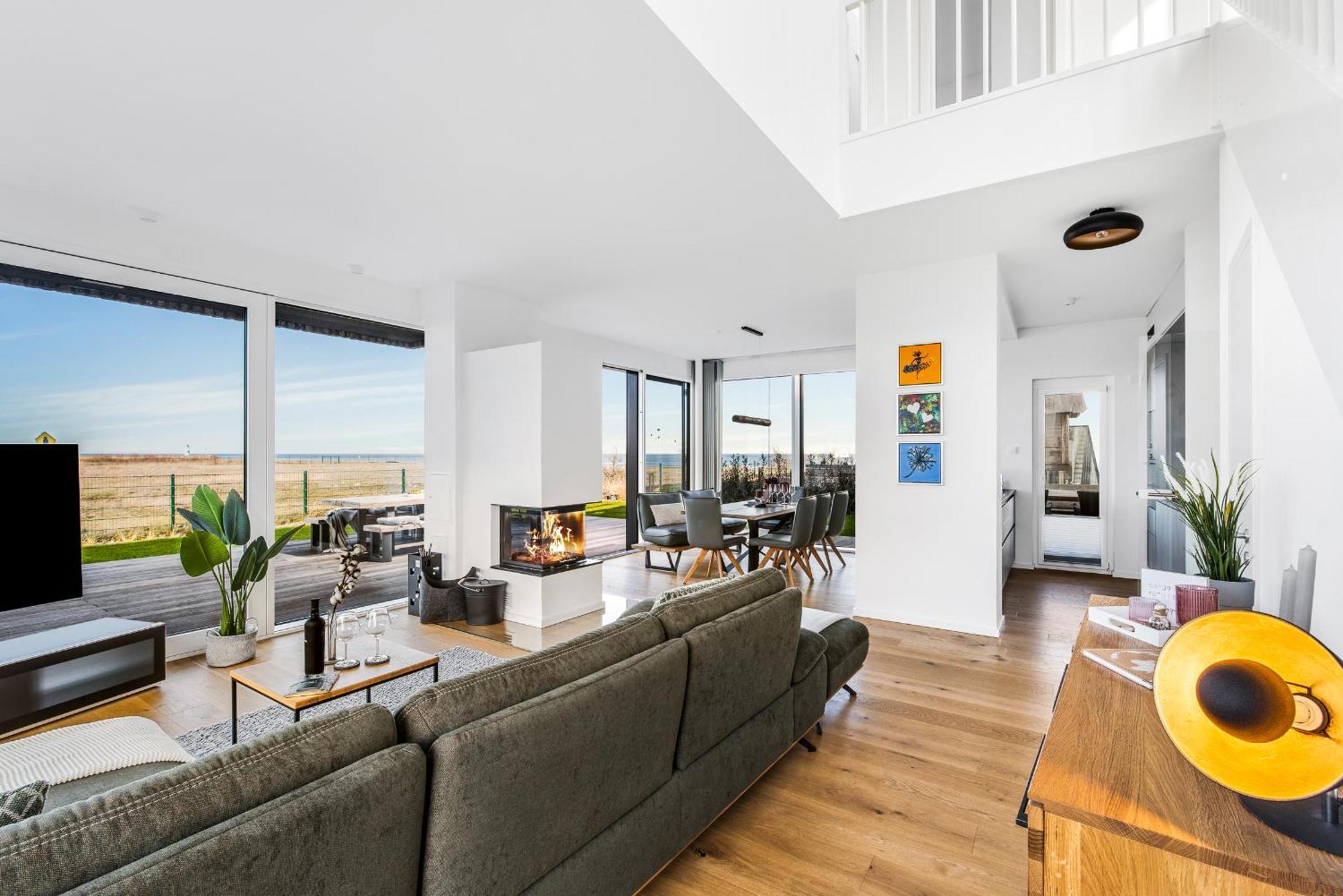 Villa King Erste Lage, Dachterrasse, Meerblick, Carport, Kamin, Sauna, Terrasse, Aussenrolllaeden Олпениц Екстериор снимка