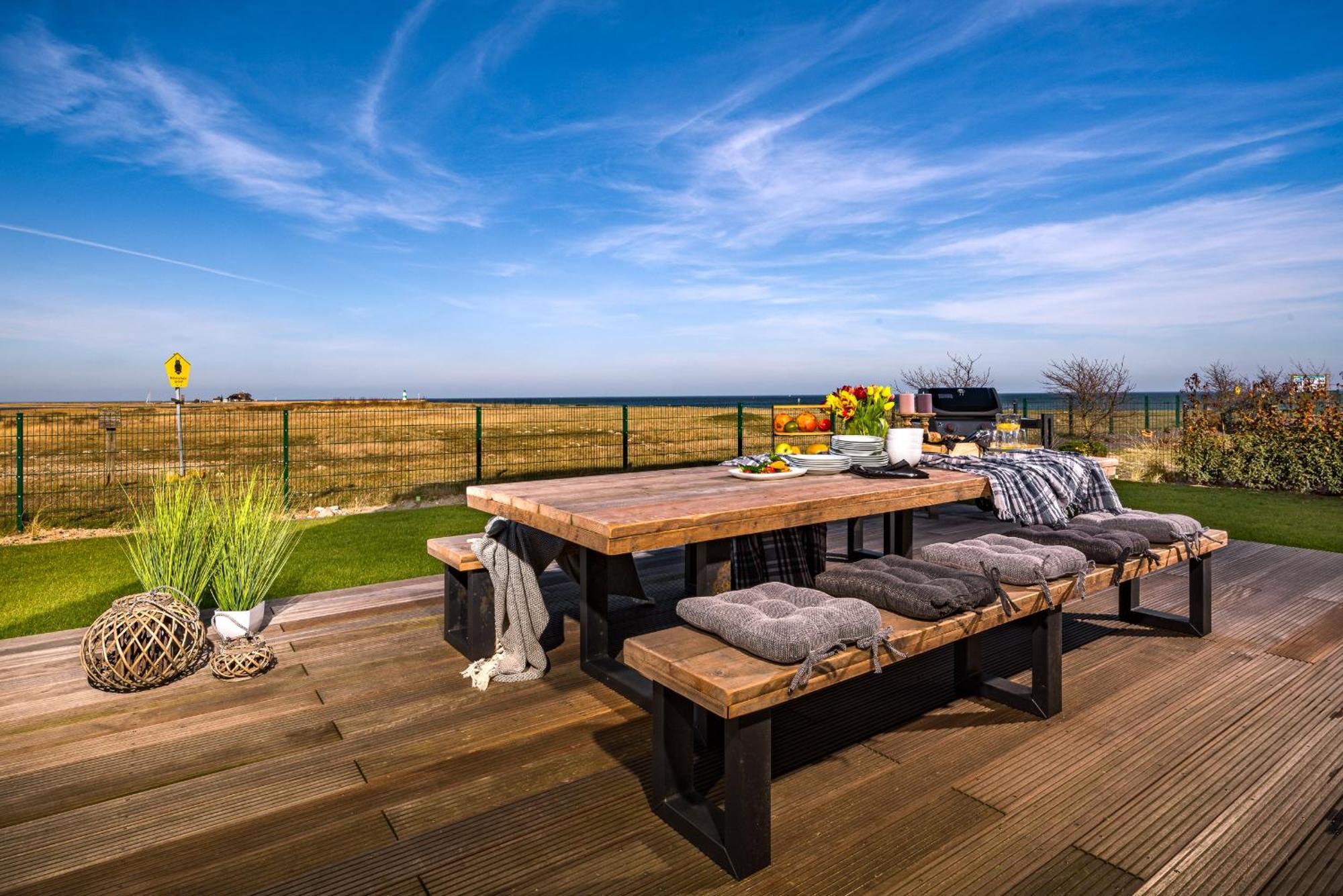 Villa King Erste Lage, Dachterrasse, Meerblick, Carport, Kamin, Sauna, Terrasse, Aussenrolllaeden Олпениц Екстериор снимка
