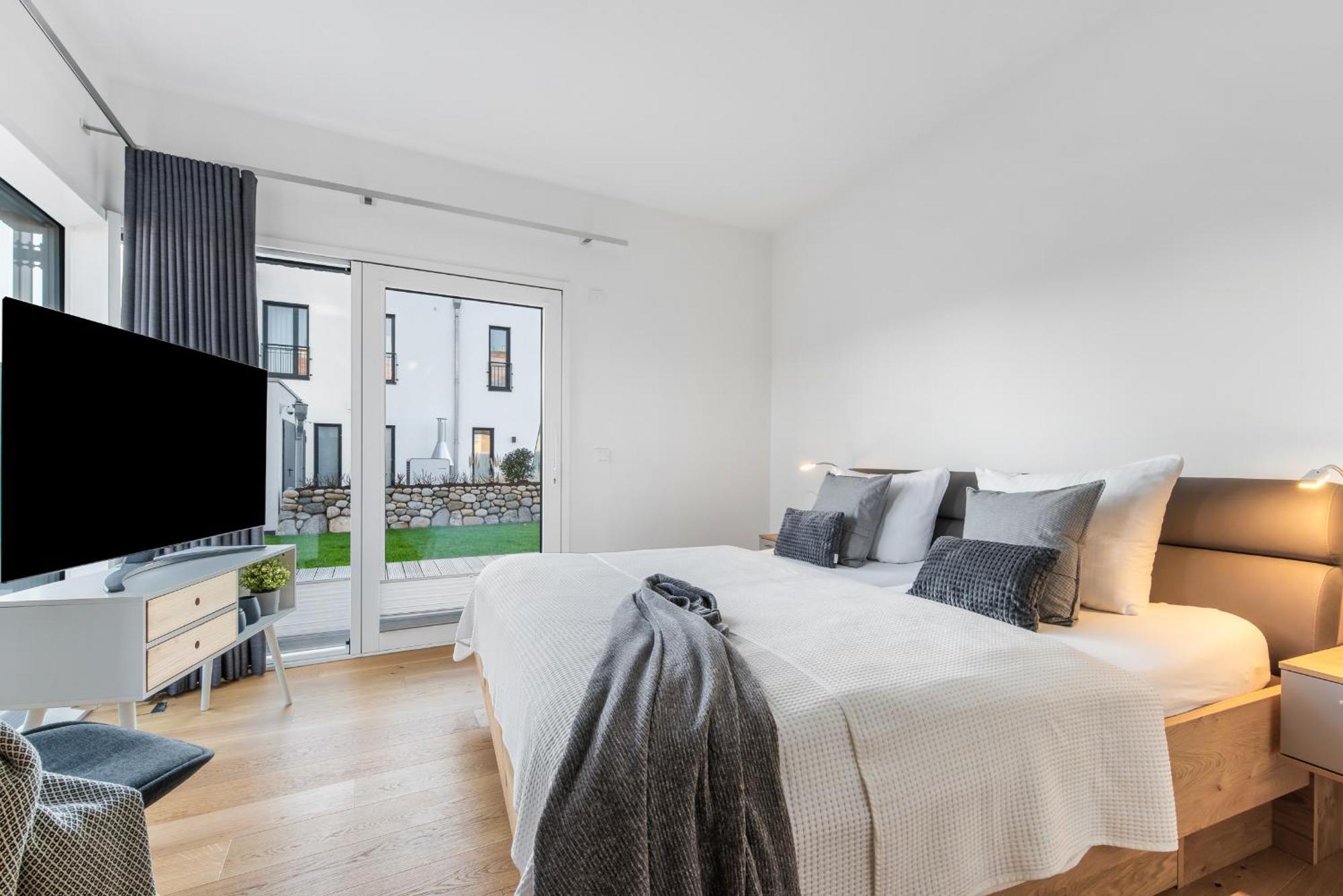 Villa King Erste Lage, Dachterrasse, Meerblick, Carport, Kamin, Sauna, Terrasse, Aussenrolllaeden Олпениц Екстериор снимка