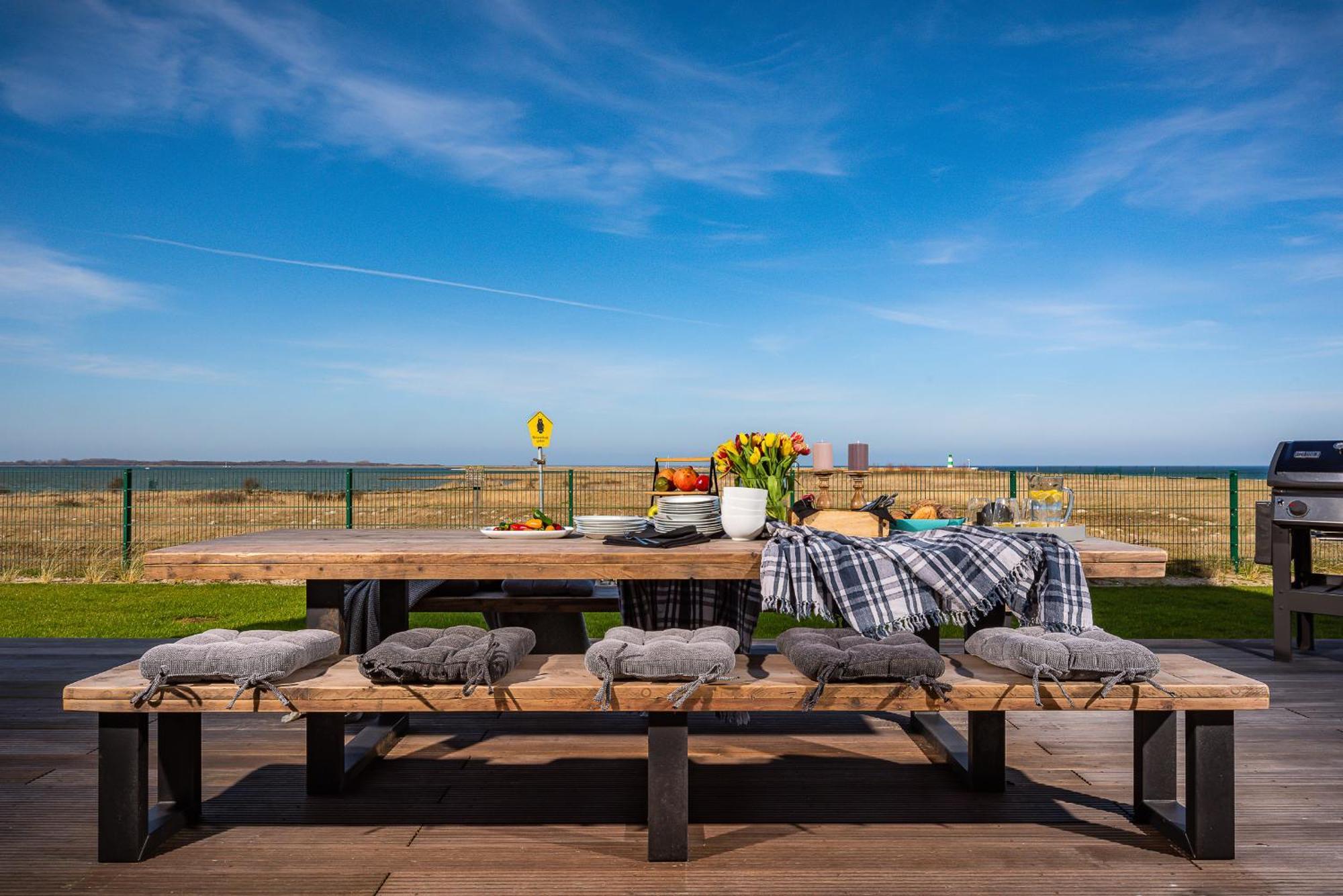 Villa King Erste Lage, Dachterrasse, Meerblick, Carport, Kamin, Sauna, Terrasse, Aussenrolllaeden Олпениц Екстериор снимка